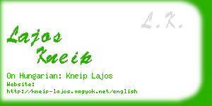 lajos kneip business card